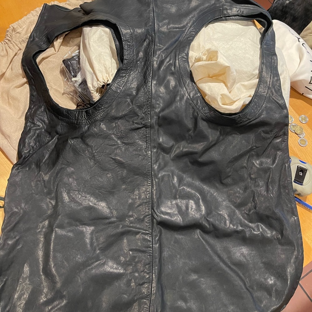 Serie Numerica leather Vest bag